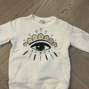 Kenzo Kids White and Gold Eye Sweatshirt